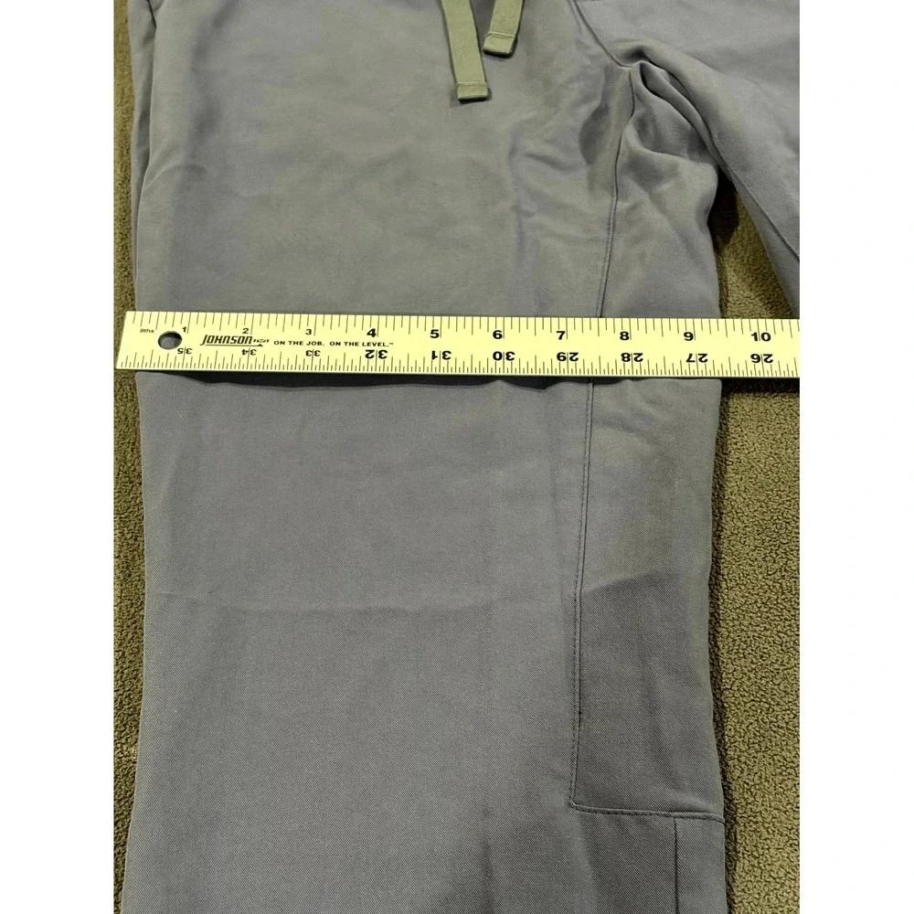 FIGS Tansen Medical Jogger Scrub Pants Mens XS Gray Drawstring Waist Tapered Leg